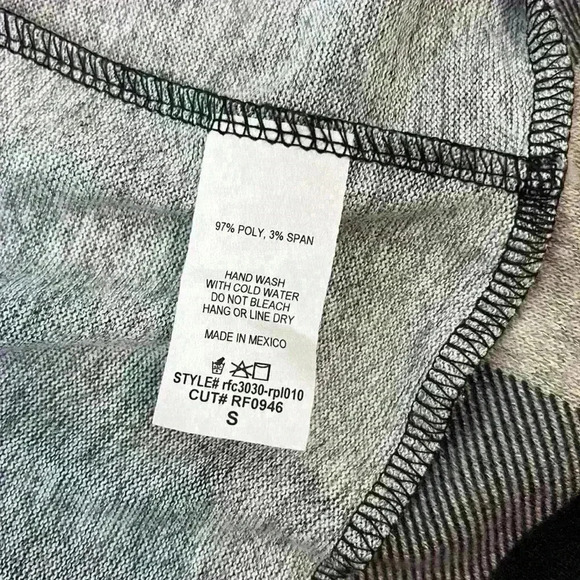Riah Fashion Blue & Grey Plaid Cardigan Size Small - Picture 6 of 7